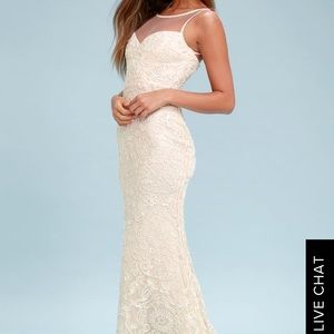 Lulus white lace dress